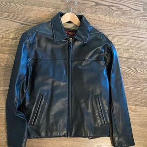 Black badass leather jacket, heavier with no flaws